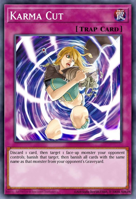 Karma Cut DR04-EN173 card from Dark Revelation Volume 4