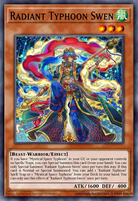 Radiant Typhoon Swen DOOD-EN014 card from Doom of Dimensions