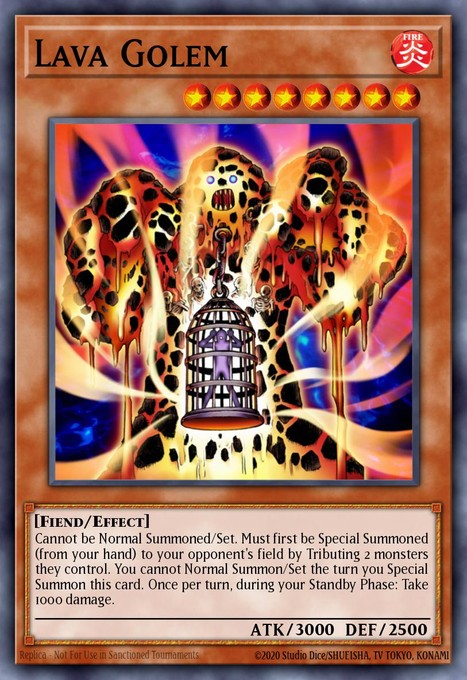 Lava Golem DT03-EN006 card from Duel Terminal 3