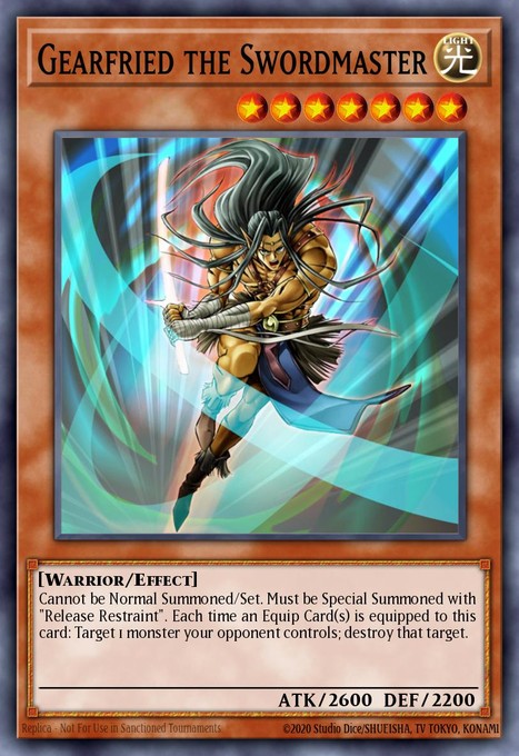 Gearfried the Swordmaster (UTR) FET-EN022 card from Flaming Eternity