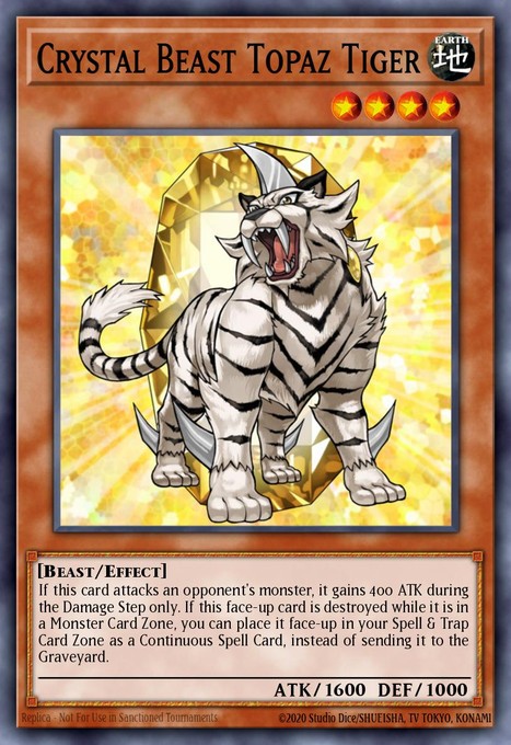 Crystal Beast Topaz Tiger (UTR) FOTB-EN004 card from Force of the Breaker