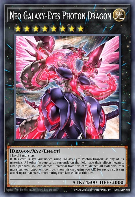 Neo Galaxy-Eyes Photon Dragon (Ghost Rare) GAOV-EN041 card from Galactic Overlord