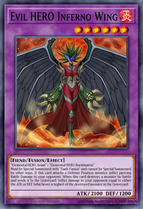 Evil Hero Inferno Wing (UTR) GLAS-EN038 card from Gladiator's Assault