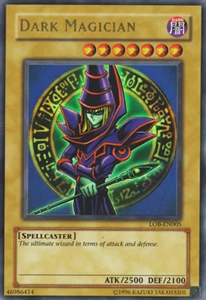 Dark Magician LOB-EN005 card from Legend of Blue Eyes White Dragon (Worldwide English)