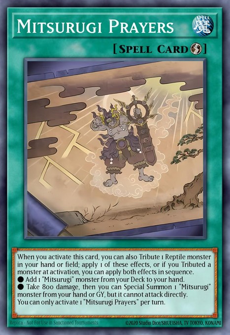 Mitsurugi Prayers (Starlight Rare) L26D-ENM14 card from Legendary Modern Decks 2026