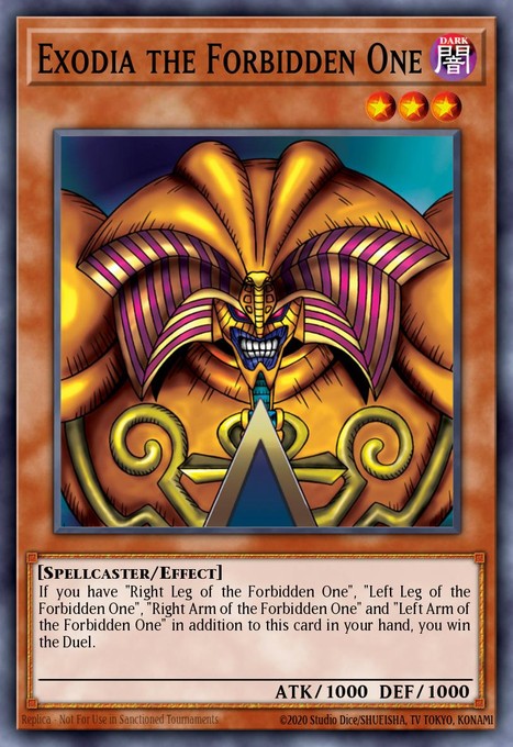 Exodia the Forbidden One (ESR) 25LP-EN000 card from Limited Pack World Championship 2025