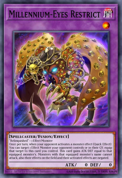Millennium-Eyes Restrict (Secret Pharaoh's Rare) MAMA-EN064 card from Magnificent Mavens