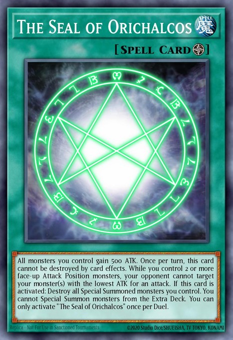 The Seal of Orichalcos (Ultra Pharaoh's Rare) MAMA-EN111 card from Magnificent Mavens