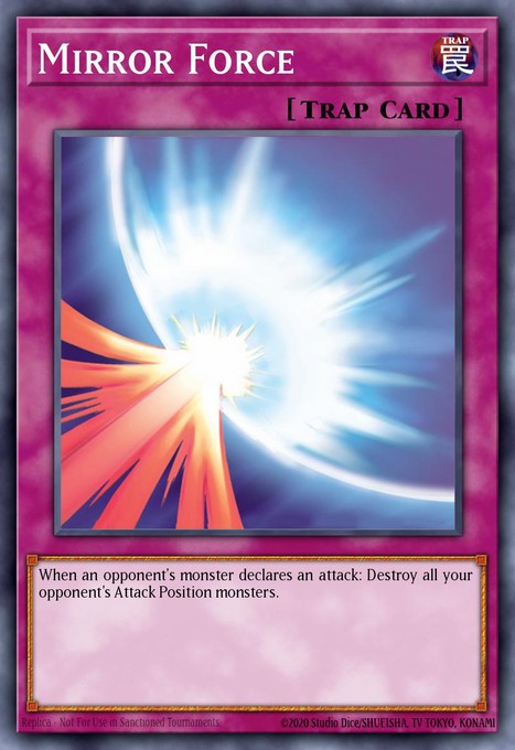 Mirror Force MRD-138 card from Metal Raiders