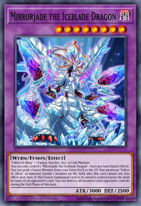 Mirrorjade the Iceblade Dragon (Starlight Rare) RA05-EN148 card from Rarity Collection 5