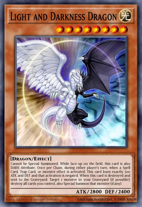 Light and Darkness Dragon RP02-EN095 card from Retro Pack 2