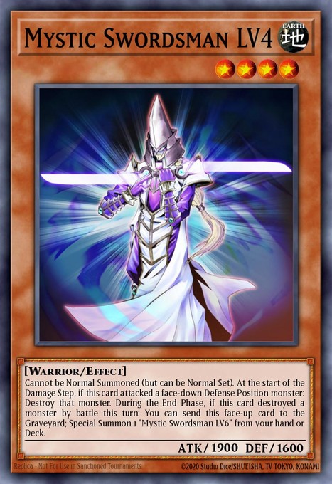 Mystic Swordsman LV4 (UTR) SOD-EN012 card from Soul of the Duelist