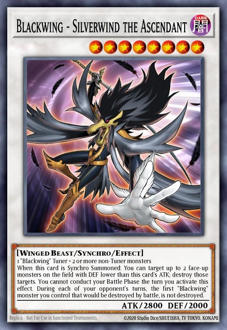 Blackwing - Silverwind the Ascendant SOVR-EN041 card from Stardust Overdrive