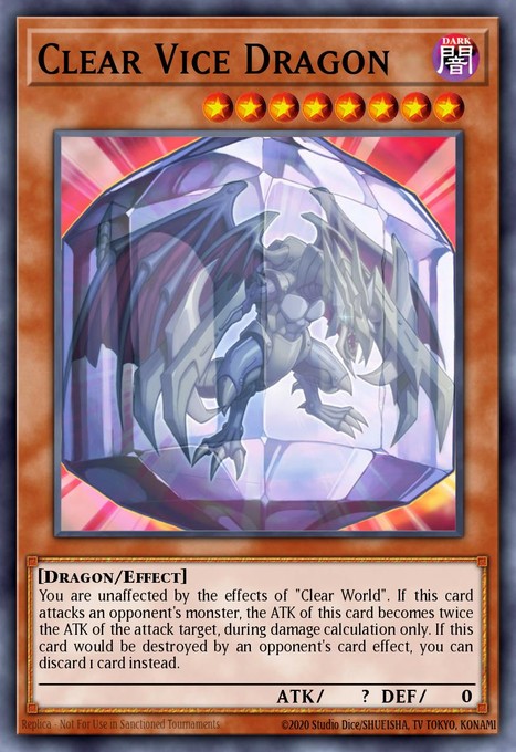 Clear Vice Dragon SOVR-EN098 card from Stardust Overdrive