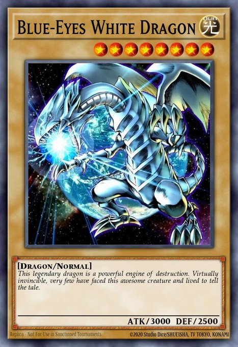 Blue-Eyes White Dragon SDK-001 card from Starter Deck: Kaiba