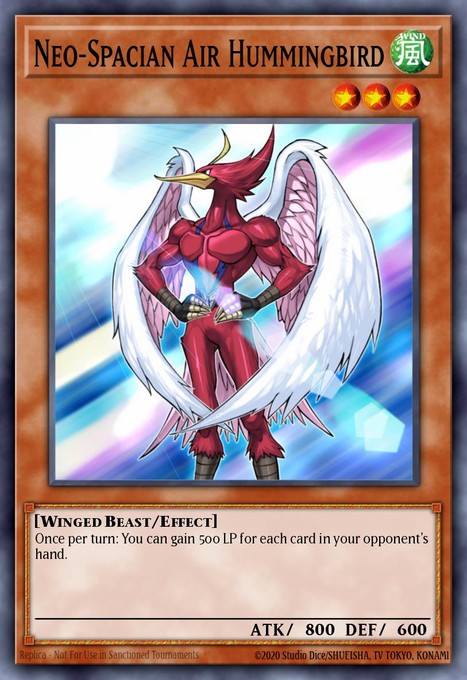 Neo-Spacian Air Hummingbird (UTR) STON-EN004 card from Strike of Neos