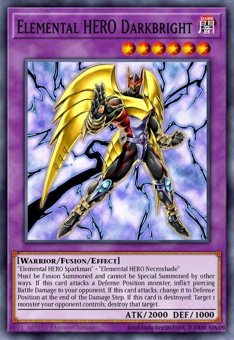 Elemental Hero Darkbright (UTR) TAEV-EN042 card from Tactical Evolution