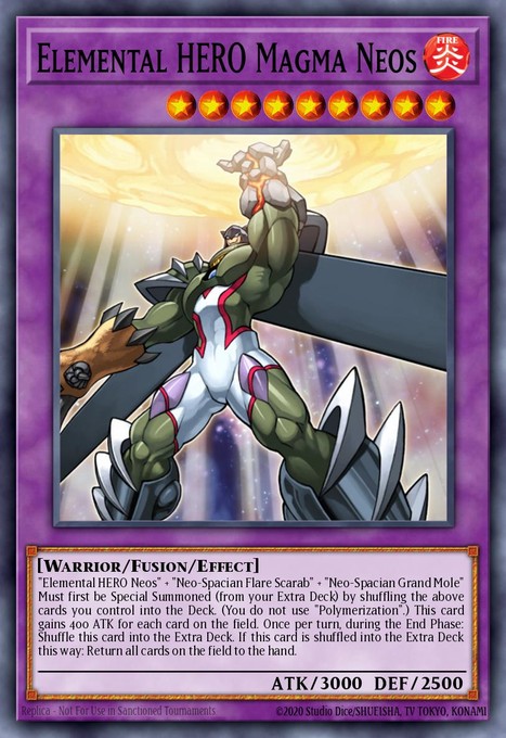 Elemental Hero Magma Neos TAEV-EN043 card from Tactical Evolution