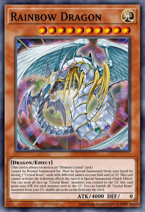Rainbow Dragon (Ghost Rare) (Chaos Neos Misprint) TAEV-EN006 card from Tactical Evolution