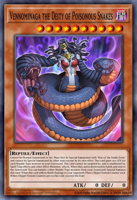 Vennominaga the Deity of Poisonous Snakes TAEV-EN013 card from Tactical Evolution