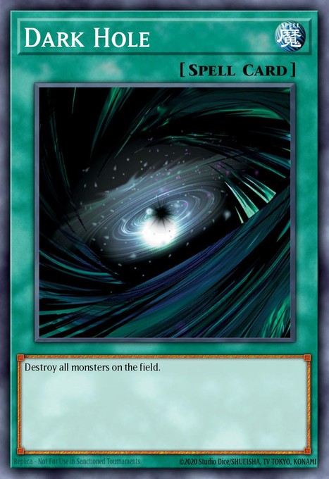 Dark Hole (Magic) LOB-052 card from The Legend of Blue Eyes White Dragon