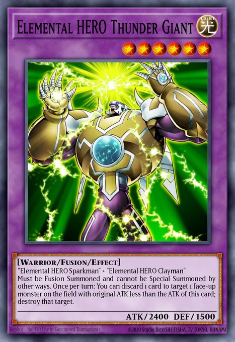 Elemental Hero Thunder Giant (UTR) TLM-EN036 card from The Lost Millennium