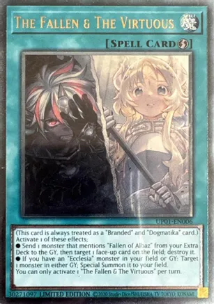 The Fallen & The Virtuous UP01-EN006 card from Ultimate Tournament Pack 1