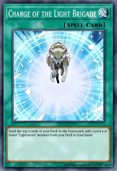 Charge of the Light Brigade 25YC-ENP08 card from Yu-Gi-Oh! Championship Series 2025 Prize Cards