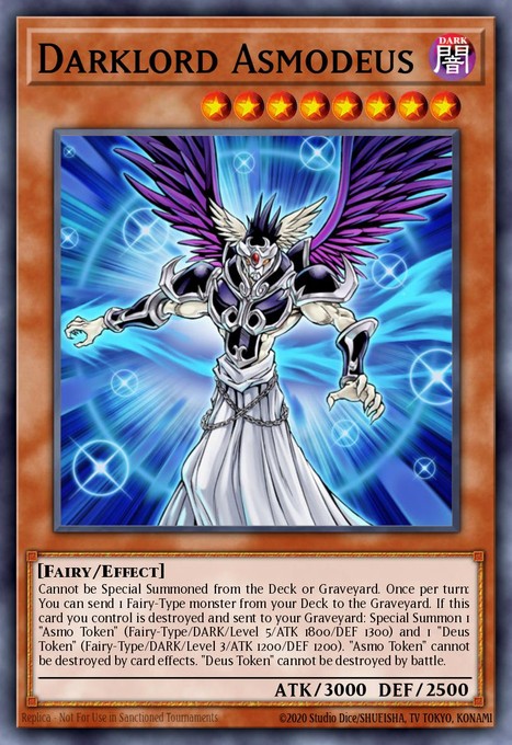 Darklord Asmodeus YCSW-EN001 card from Yu-Gi-Oh! Championship Series Prize Cards