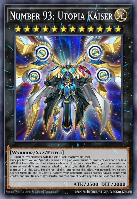 Number 93: Utopia Kaiser YCSW-EN009 card from Yu-Gi-Oh! Championship Series Prize Cards