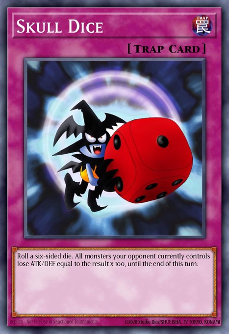 Skull Dice TSC-E003 card from Yu-Gi-Oh! Video Game Promotional Cards
